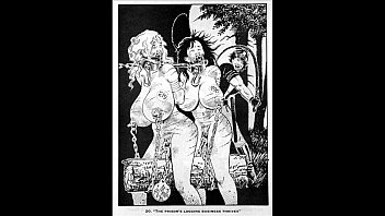 Preview 4 of Jepun Lesby - Largest Breasts in the World,  BDSM vintage sex artwork