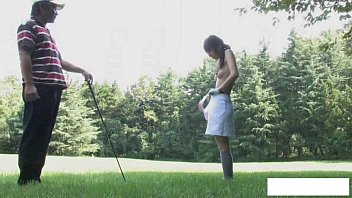 Preview 4 of Older Woboydy Shaving Vagina - Asian girl wants to play golf