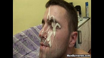 Preview 1 of Aj Hairy Anus Fingered Gay Sex - Showering Gay Facial Cum
