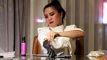 Preview 2 of Areana Anal - Latex Glove Fetish ASMR by DominaFire