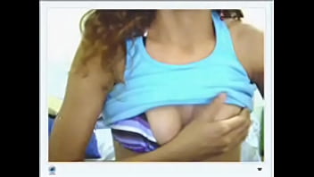 Preview 4 of Beautiful Gir To Girl Sex - Latina on cam showing her tits