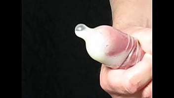 Preview 4 of Porn Reveals Hymen - Filling a condom with much much cum.