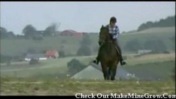 Preview 1 of Showing Off Big Ass - Two blonde beauties anal fucked in the stables