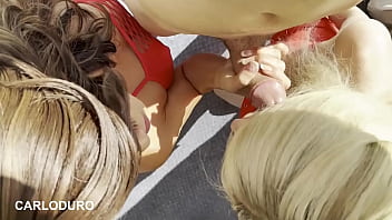 Preview 3 of Anak Sd Ngewe Ibu - Hot Threesome with Ms Saigon,  Luna Truhrmann,  double blowjob,  cum in mouth,  swallow [full vid available] - Carlo Duro