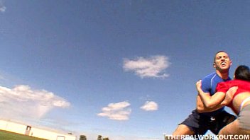 Preview 1 of Hot Tante Porn - lovely football babe gets a hut hut fucking from her football coach