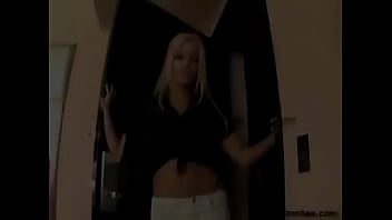 Preview 2 of Britney Spears Wank - Sexy Blonde Walking in Street with White Jeans