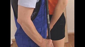 Preview 1 of Afterschool Exam - Blonde Teen takes an Old Man