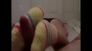Preview 3 of Stranger Big Boobs - Candy&#039_s k. Footjob &amp_ Sockjob