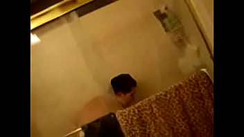 Preview 1 of Girls Fuck On Animal - Amateur Surprised In Shower By Female Room Mate