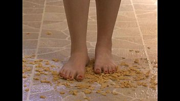 Preview 2 of Www Xx Vedocom - Foot Fetish - Sexy feet stepping on crunchy cereal