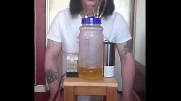 Preview 3 of Alice Markc - bisexual crossdresser with his portable cow milking machine part 1
