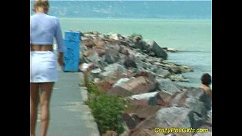 Preview 3 of Suami Selingkuh Adik Ipar - Crazy pee girl on the beach