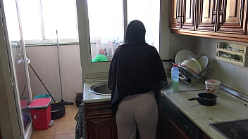 Preview 4 of Melissa Derritt - perverted german fucks his muslim maid and cums inside her