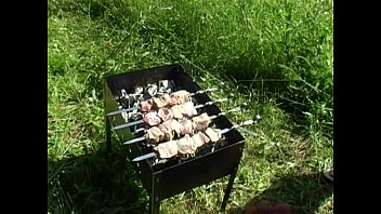 Preview 1 of Granny Moens - Family picnic. Have fucked a step sister,  while preparing a barbecue.