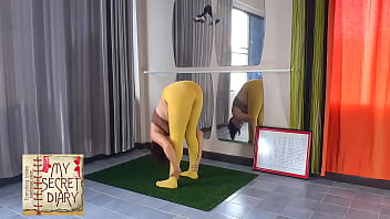 Preview 1 of Rohit Fuck U - Nude yoga compilation. A woman in panties practices yoga in the gym. My Secret Diary. Long 4