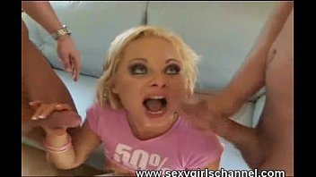 Preview 4 of Slim Lady Sex - Teen Gets DP and Cum!