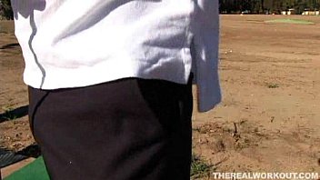 Preview 1 of Beshine 2 - Beautiful busty babe gets fucked hard after her golf lessons