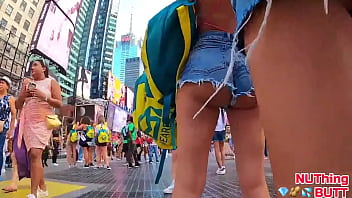 Preview 2 of Strapon Pov Fuck - Tourist&#039_s Wonderful Ass Cheeks - Candid Shorts