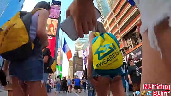 Preview 1 of Strapon Pov Fuck - Tourist&#039_s Wonderful Ass Cheeks - Candid Shorts