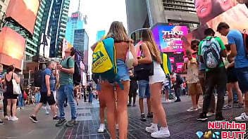Preview 4 of Strapon Pov Fuck - Tourist&#039_s Wonderful Ass Cheeks - Candid Shorts