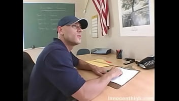Preview 2 of Jungil - Brunette teen with cute tits gets filled up by coach