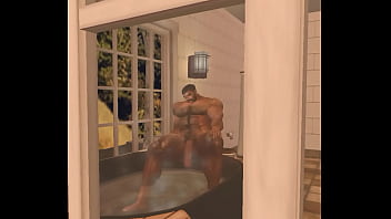 Preview 2 of Do It Fast Very Fast - drone catches handsome hunk cam heyward in bathroom jerking
