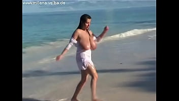 Preview 3 of Car Machanic Sex - Milena Velba - beach dress