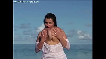 Preview 4 of Car Machanic Sex - Milena Velba - beach dress
