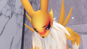 Preview 3 of Sirocco Chair Scene - Renamon femboy