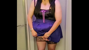 Preview 3 of Superb Melissa Hard Double Anal - Black &amp_ Blue With A Touch Of Bright Purple Outfit Video...