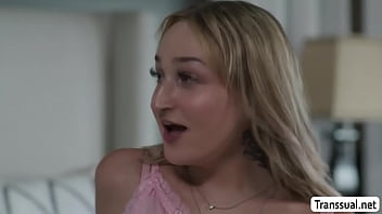 Preview 1 of Men Breast Sucking Videos - Trans Haven Rose lets Joel Someone bang her ass