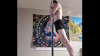 Preview 1 of Letting Clothes Slowly - Male pole dance 2