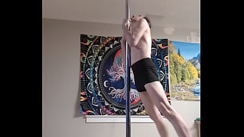 Preview 4 of Letting Clothes Slowly - Male pole dance 2