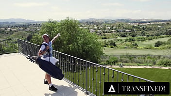 Preview 1 of Mums Fucking There - TRANSFIXED - Thrilled April Olsen Is Turned On By Her Trans Girlfriend Lucy Hart During Golf Lesson