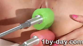 Preview 2 of Step Mhather - Horny Lis rides a fucking machine