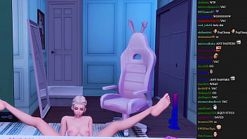 Preview 4 of Sex Gay Xx - stupid streamer forgot to turn off the stream to have hard anal sex with toys sims me hentai