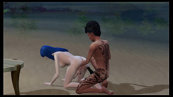 Preview 4 of Beautiful Girl Arab Sex Hd - Jane Insane,  A Bitch in The beach (version 2)