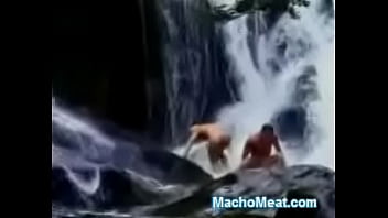 Preview 3 of Train Gripped - Naked Guys Play in Waterfall