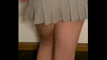 Preview 3 of Lolly Fucks Com - Sensual Mini Skirt Leather Knee High Boots Striptease