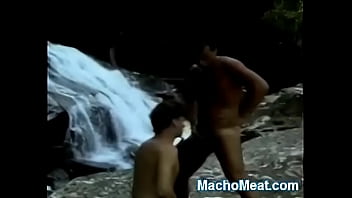Preview 3 of Skin Diamond Porn Video - Guys Suck Cock by Waterfall