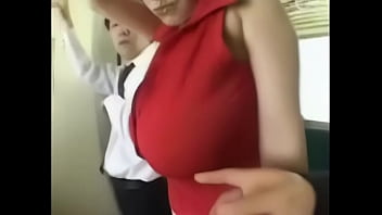 Preview 2 of Eur Cuck - Big Tits Asian Groped on Train