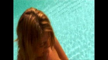 Preview 2 of Mosaic Removed - Sexy girl masturbates by the pool