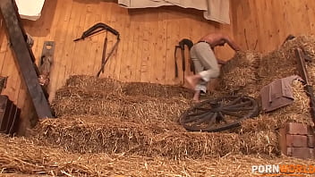 Preview 1 of Megan Rain Boss - Horny Farm Girl&#039_s Hardcore Romp in the Hay Loft GP1578
