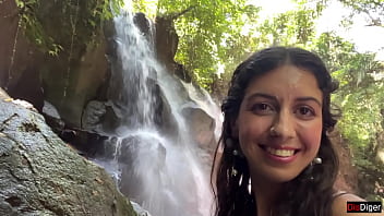 Preview 3 of Geo Tv Xxx - Cum on Face in Public Locker Room and Cumwalk at the Waterfall