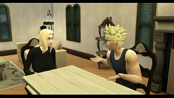 Preview 1 of Fake Latina - Naruto Hentai Episodio 19 Familia Pervertida naruto habla con tsunade para que le diga a sarada para hacer un trio terminan sobre el cillon follandose ala novia de su propio hijo