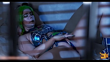 Preview 1 of Anita R - Jolyne Cujoh caught masturbating.  - MollyRedWolf