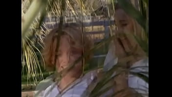 Preview 1 of Www Six Com Pakistan Video - Horny young blondes fuck with a dildo in an outdoor jacuzzi