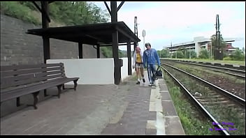 Preview 1 of Defloration Blood Porn - Con la sorellastra va alla stazione,  ma poi decidono di ritornare a casa per una bella scopata