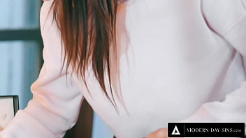 Preview 1 of Rules Of Eng - MODERN-DAY SINS - Lesbian Cougar Catches Rebel Teen Neighbor STUCK Under Her Bed and SCISSORS HER!