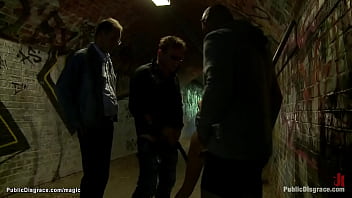 Preview 4 of Www Sexarabic Com Photos - Bound blond gang bang in publc
